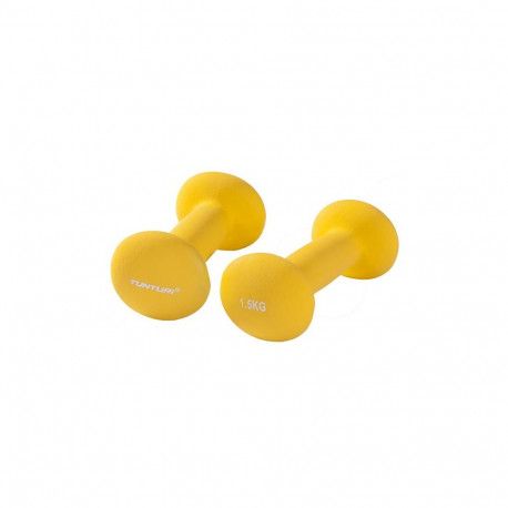 Tunturi Neopreen Dumbbells 1.5kg, Yellow, Pair
