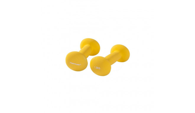 Tunturi Neopreen Dumbbells 1.5kg, Yellow, Pair