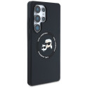 Karl Lagerfeld Silicone Double Heads And Circle MagSafe Samsung Galaxy S25 Ultra case black