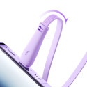 Joyroom Colorful Series S-A40 Cable Retractable 3in1 USB-A - USB-C / Lightning / Micro USB 1m - Purp