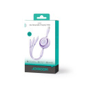 Joyroom Colorful Series S-A40 Cable Retractable 3in1 USB-A - USB-C / Lightning / Micro USB 1m - Purp