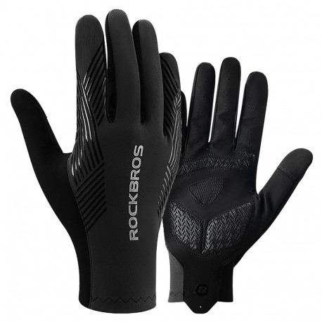 Rockbros cycling gloves spring/summer/autumn, full, size: L - black