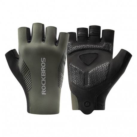 Rockbros cycling gloves spring/summer/autumn, short fingers, size: M - green