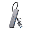 Orico YSA5-U3 USB-A/USB-C Hub Docking Station 3x USB-A 2.0 + 1x USB-A 3.0 - Gray