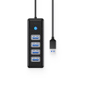 Hub Orico PW4U-U3 USB-A / 4x USB-A 3.0 - black