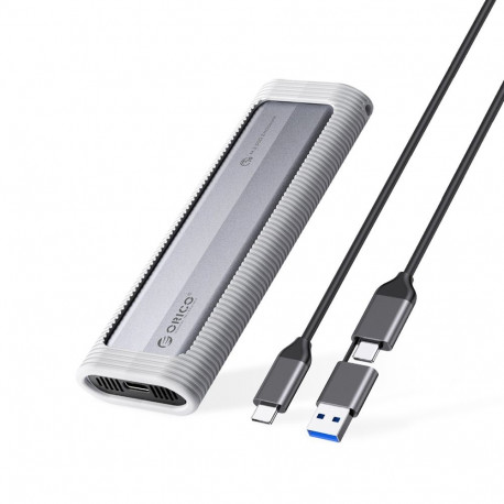 Orico AXM2-G2-V1 M.2 NVME USB-C/USB-A to USB-C 10Gb/s Disk Drive - Gray