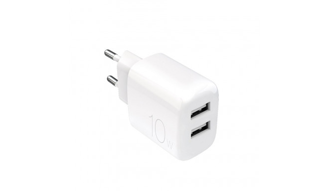 Puro PROLITE 10W 2x USB-A Wall Charger - White