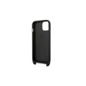 Karl Lagerfeld Monogram Plaque Logo Strap Case for iPhone 14 / 15 / 13 6.1" - Black