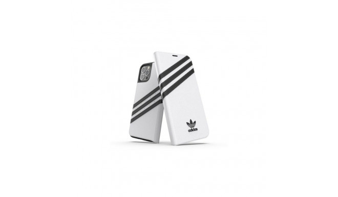 Adidas OR Booklet Case PU for iPhone 12 / 12 Pro 6.1" - white and black