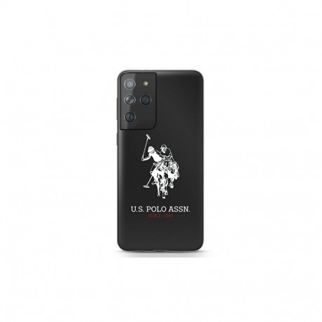 US Polo Shiny Big Logo Case for Samsung Galaxy S21 Ultra - Black