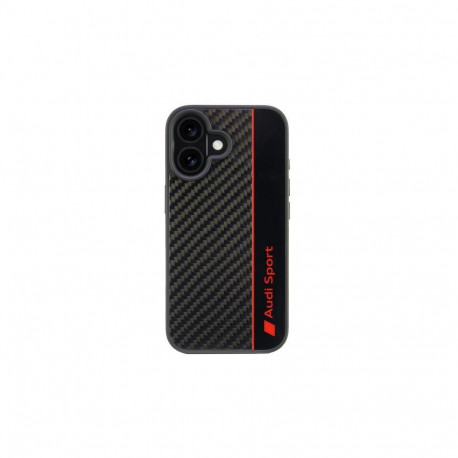 Audi Carbon Fiber Stripe Case for iPhone 16 6.1" - Black