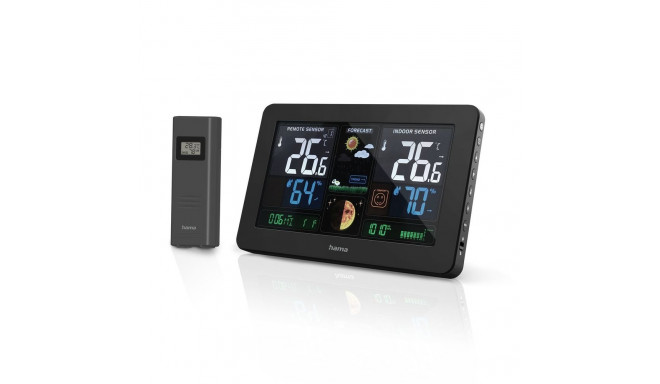 Hama Premium Weather Station with USB - Black