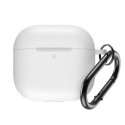 Airpods 4 Silicone Case with Carabiner - White