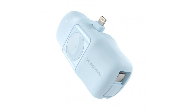 Wozinsky WF16-YLS 5000mAh 15W Lightning Mini Power Bank with Built-in USB-C Cable and Apple Watch Ch