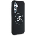 Karl Lagerfeld Silicone Double Heads And Circle MagSafe Samsung Galaxy S25 case black