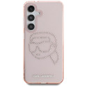 Karl Lagerfeld Rhinestones K. Head Logo Samsung Galaxy S25 Case Pink