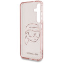 Karl Lagerfeld Rhinestones K. Head Logo Samsung Galaxy S25 Case Pink