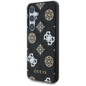 Guess 4G Printed Colored Peony Pattern MagSafe case for Samsung Galaxy S25 black