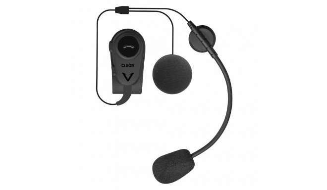 SBS TEEARSETMONOMOTOBTK mono wireless headset for motorcycle helmet - black