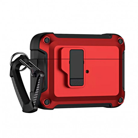 Airpods 4 Pro Armor Case with Carabiner - Red