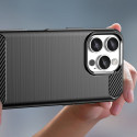 Carbon Case for iPhone 16 Pro Max Silicone Case - Black