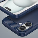 Carbon Case for iPhone 16 Silicone Case - Blue