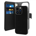 Puro Wallet Detachable MagSafe 2in1 PU Leather Case with Flap and Wallet for iPhone 14 Pro Max - Bla