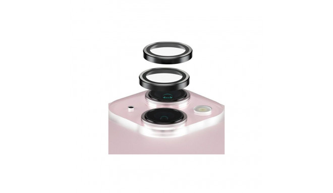 PanzerGlass Hoops Camera Protection for iPhone 15/15 Plus - with Black Frame