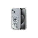 Karl Lagerfeld Liquid Glitter Karl Head MagSafe case for iPhone 15 / 14 / 13 - transparent