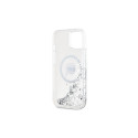 Karl Lagerfeld Liquid Glitter Karl Head MagSafe case for iPhone 15 / 14 / 13 - transparent