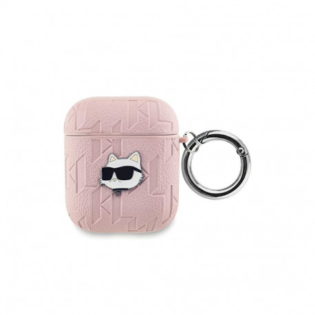 Karl Lagerfeld Monogram Choupette Head case for AirPods 1 / 2 - pink
