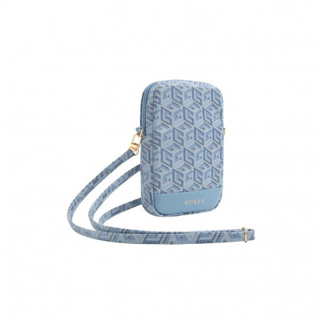 Guess Zip GCube Bottom Stripe phone bag - blue