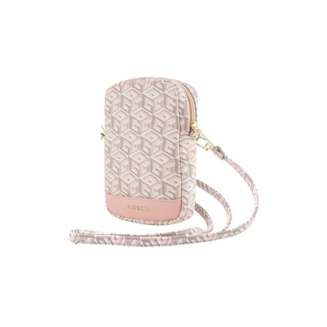 Guess Zip GCube Bottom Stripe phone bag - pink