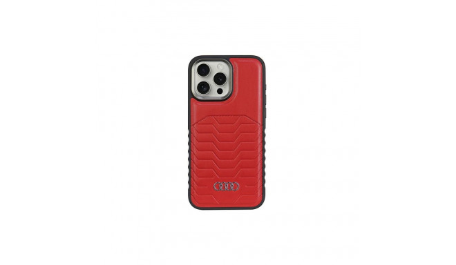 Audi Synthetic Leather case with MagSafe for iPhone 15 Pro Max - red