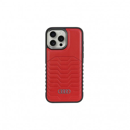 Audi Synthetic Leather case with MagSafe for iPhone 15 Pro - red