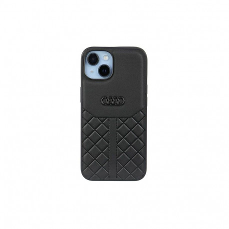 Audi Genuine Leather iPhone 14 6.1" black/black hardcase AU-TPUPPCIP14-Q8/D1-BK