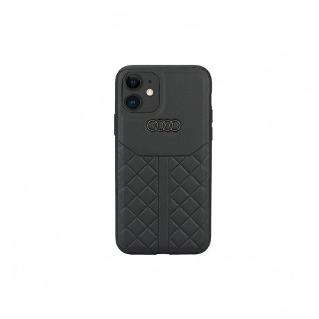 Audi Genuine Leather iPhone 11 / Xr 6.1" black/black hardcase AU-TPUPCIP11R-Q8/D1-BK