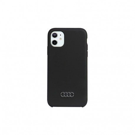 Audi Silicone Case iPhone 11 / Xr 6.1" black/black hardcase AU-LSRIP11-Q3/D1-BK