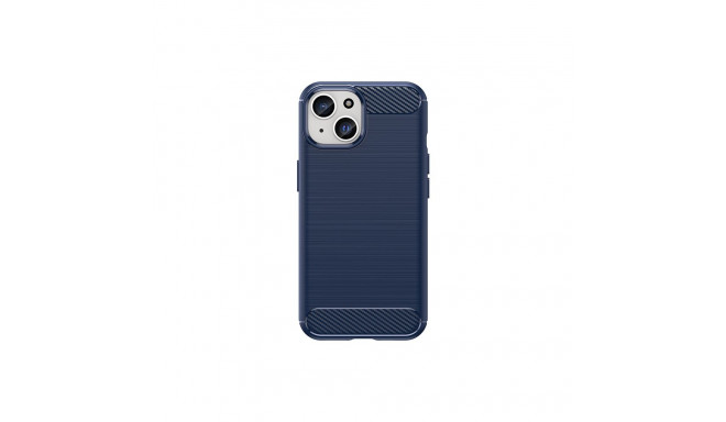 Flexible Carbon Case with a carbon pattern for iPhone 15 - blue