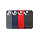 Flexible Carbon Case with a carbon pattern for iPhone 15 - blue