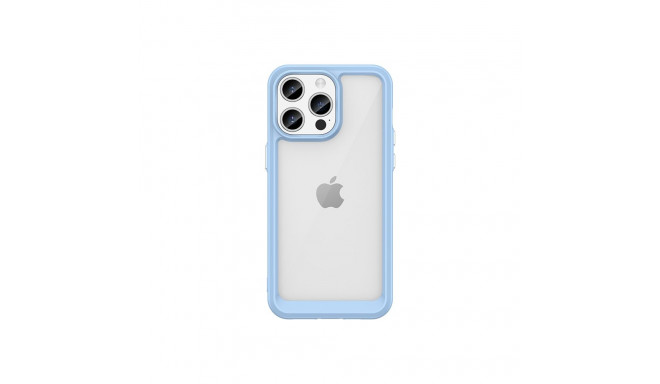 Reinforced case with flexible frame for iPhone 15 Pro Outer Space - blue