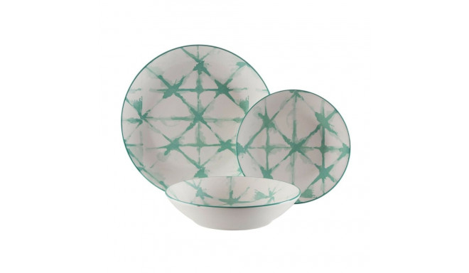 Tableware Versa Pompeia Turquoise Porcelain 18 Pieces