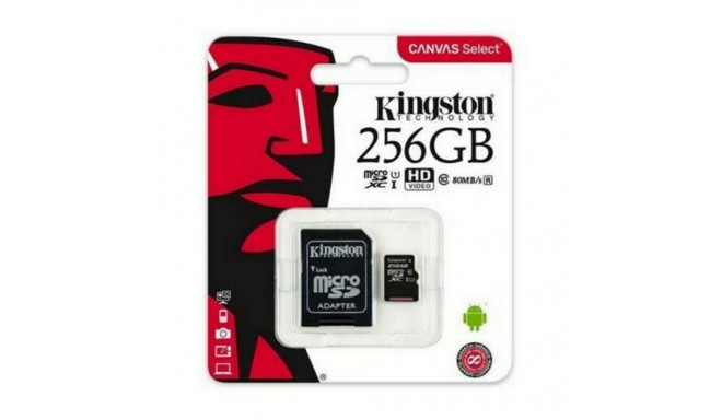 MicroSD Mälikaart koos Adapteriga Kingston SDCS2 100 MB/s - 256 GB