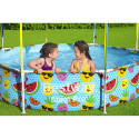 Bestway Steel Pro 2.44m x 51cm Splash-in-shade Play Pool, Orange/Yellow