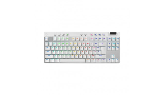 Logitech mänguklaviatuur G PRO X TKL, RF-juhtmevaba + Bluetooth, QWERTY USA rahvusvaheline, valge