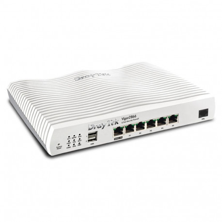 DrayTek modem-ruuter Vigor 2866 Gfast tulemüüriga juhtmega Gigabit Ethernet, hall