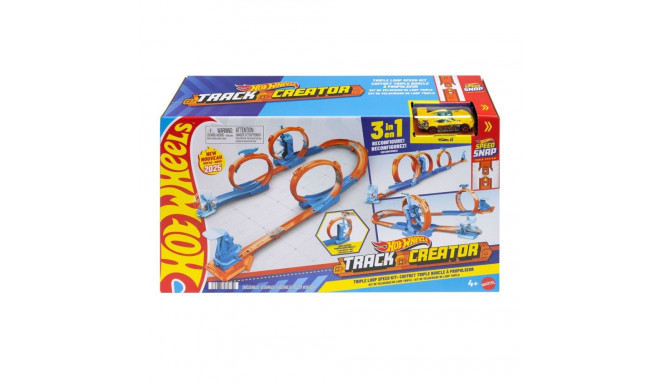 Hot Wheels rajakomplekt Track Builder Track Creator Triple Loop Pack ja 1:64 mõõtkavas mänguauto