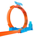 Hot Wheels Track Creator kolmikloopidega komplekt ja 1:64 mõõtkavas mänguauto, rajasüsteemi komplekt