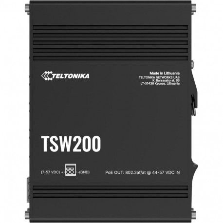 Teltonika võrgulüliti TSW200 haldamata Gigabit Ethernet (10/100/1000) Power over Ethernet (PoE), mus