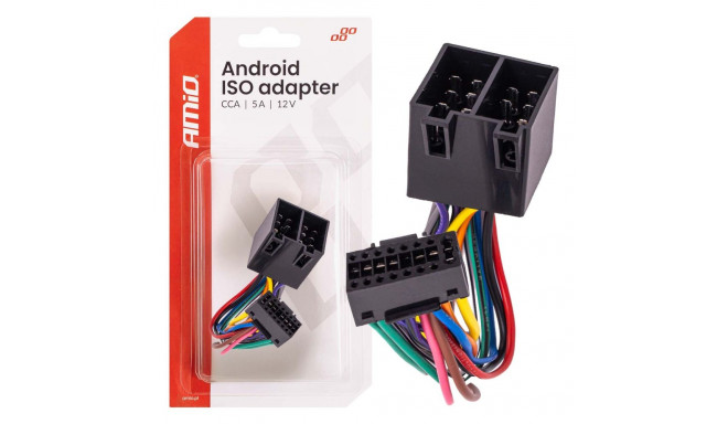 Adapter radiowy android iso cca 5a 12v amio-04442